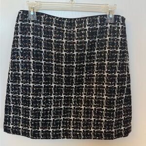 LOFT Brand Sequin Tweed Mini Skirt